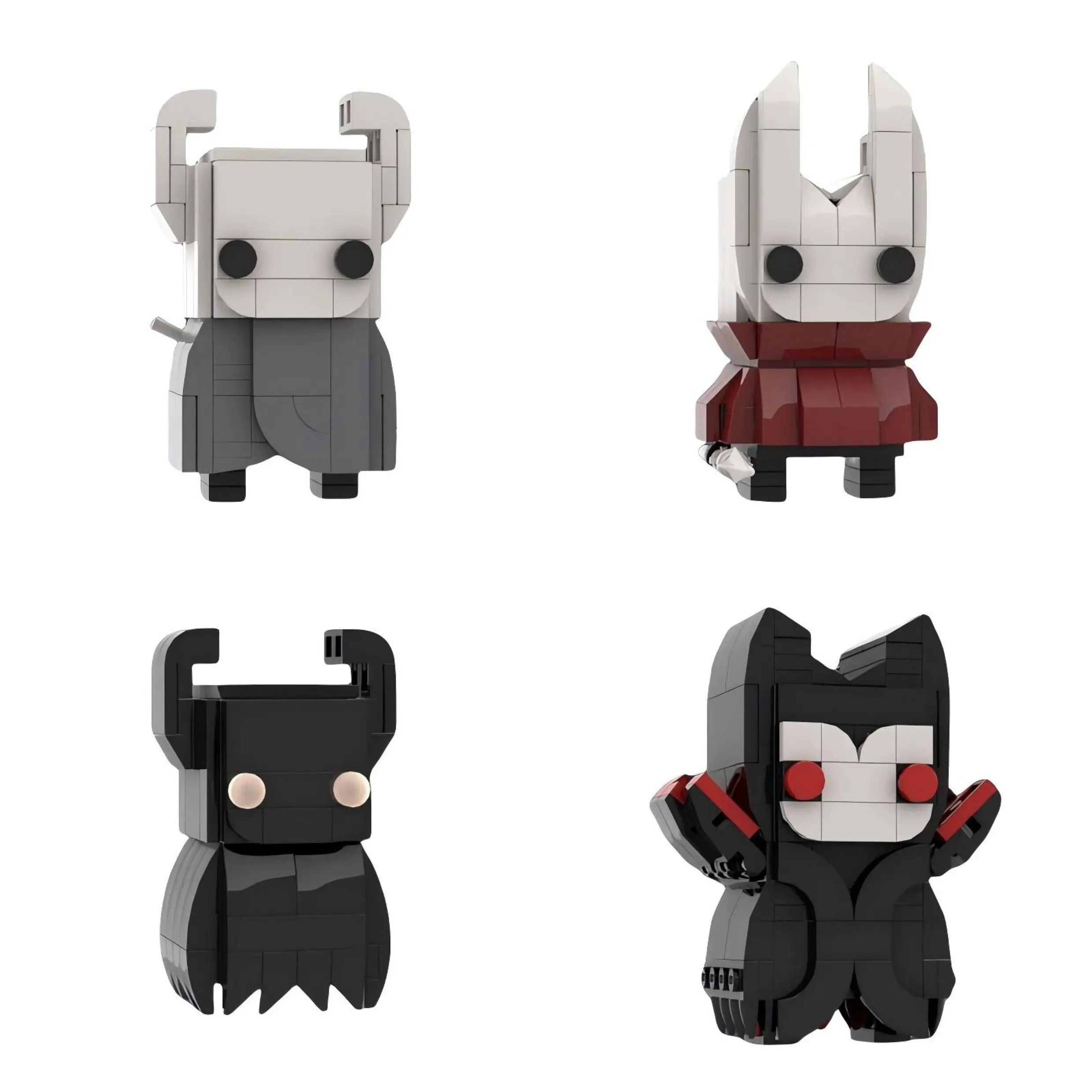 

MOC Little Hollow Knights Silksong Square Head Game Compatible Figures Building Blocks Adult Toys for Kids Bricks Friends Gift