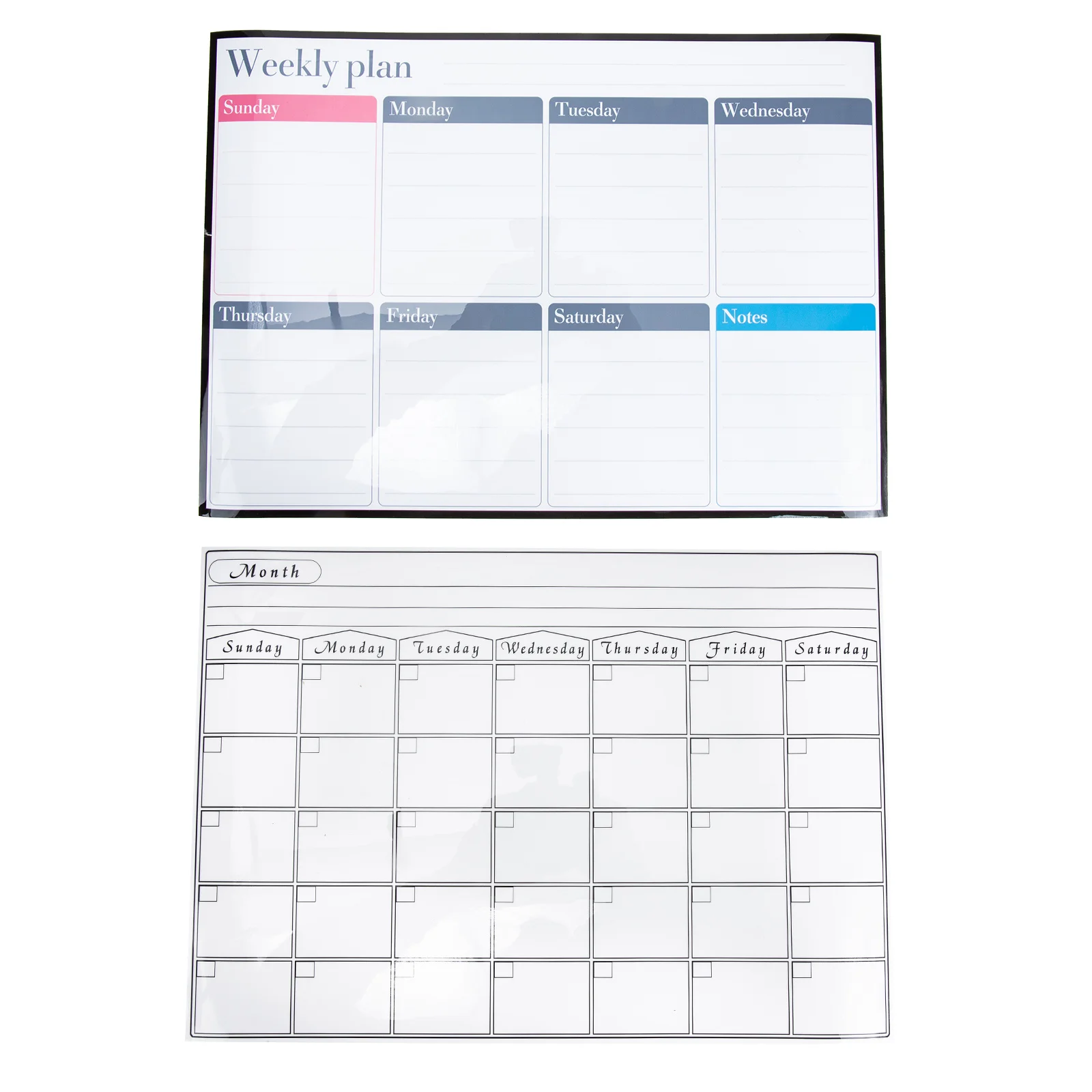 

1Set Magnetic Whiteboard for Fridge Erasable Weekly Monthly Schedule Planner Dry Erase Board Message Note Home Office