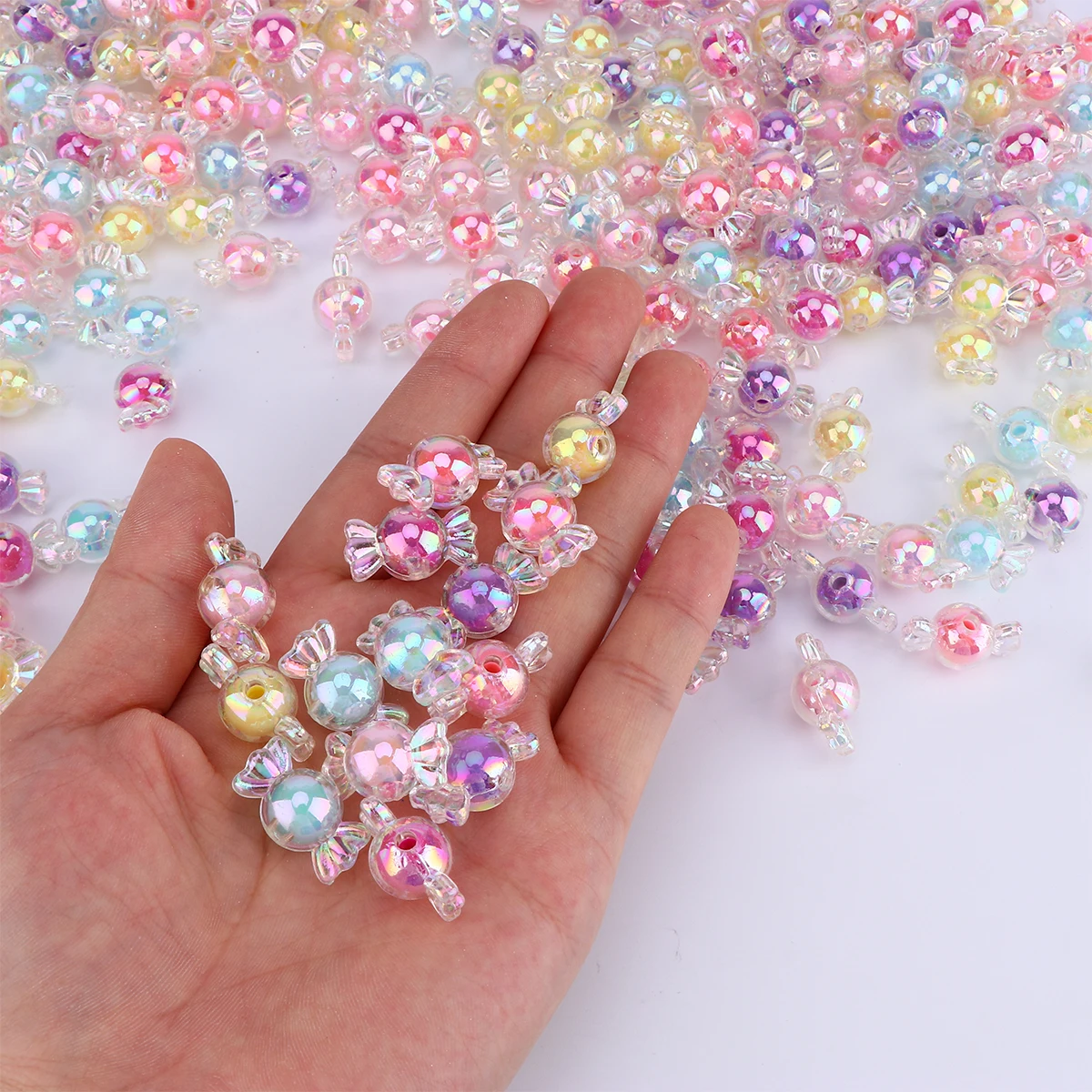 

Colorful Acrylic Heart Pentagram Beads 500G DIY Jewelry Making Necklace Bracelet Supplies Lightweight Durable Crafts Charm