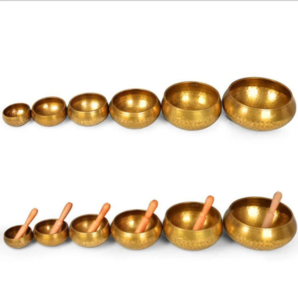 

14.5x14.5x7.5cm Tibetan Singing Bowl Handcrafted Nepal Bowl for Meditation Yoga Healing Therapy Gold Finish Engraved Design