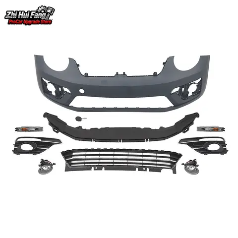 Adequado para volkswagen 2012-2018 beetle baixo elevado modificado r-line versão conjunto de pára-choques dianteiro kit de corpo inteiro