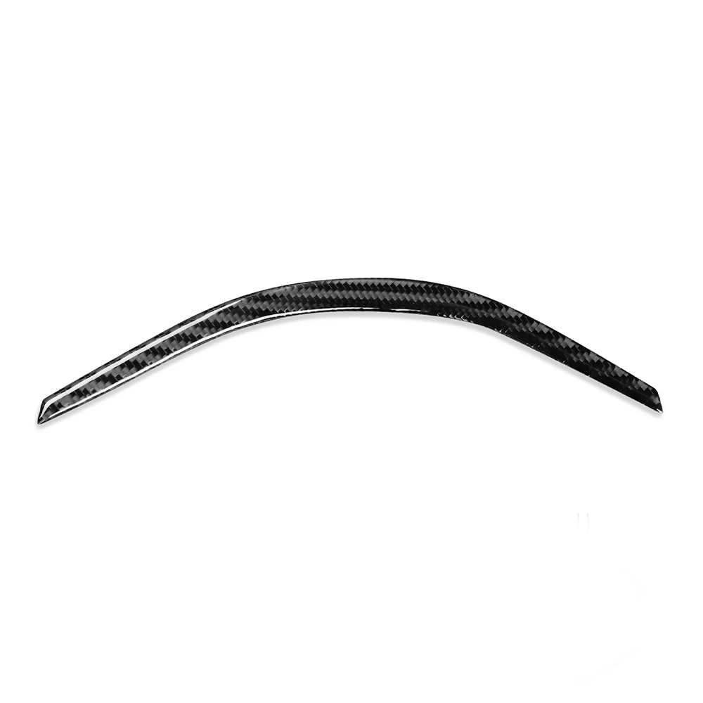 ABS Carbon Fiber Steering Wheel Upper Panel Cover Sticker for Tesla Model 3 Y 2017-2022 Car Interior Trim Strip Accessories