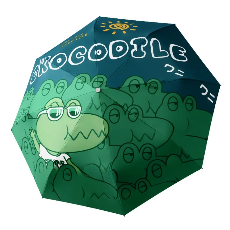 Cartoon Student Umbrella Women's Sunshade Rainproof Five-fold Compact Sun Umbrella for Sun Protection And Rain - view 5