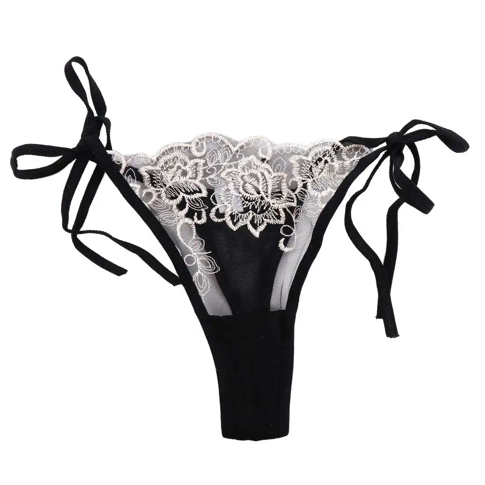 

Women Ladies Transparent Embroidery Hollow Out Lingerie Brief Underwear Panty Panties