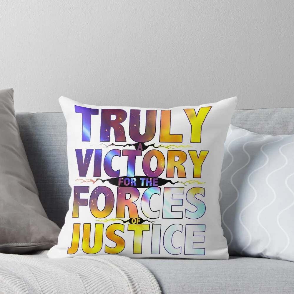 TRULY A VICTORY FOR THE FORCES OF JUSTICE Throw Pillow anime girl Christmas Throw Pillows Covers