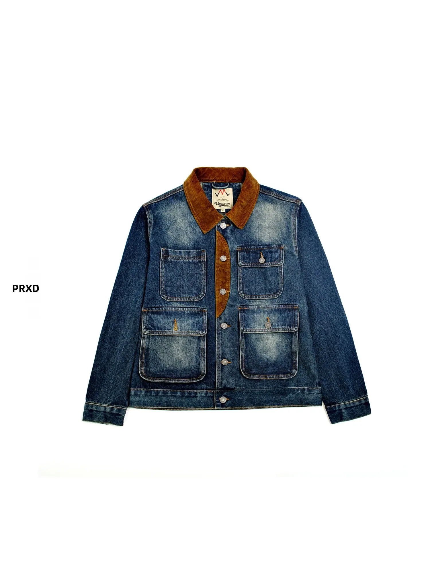 

Американская джинсовая куртка в стиле ретро, мужская весенне-осенняя свободная рабочая одежда, пальто с вельветовым воротником, модное длинное све, молодежное...