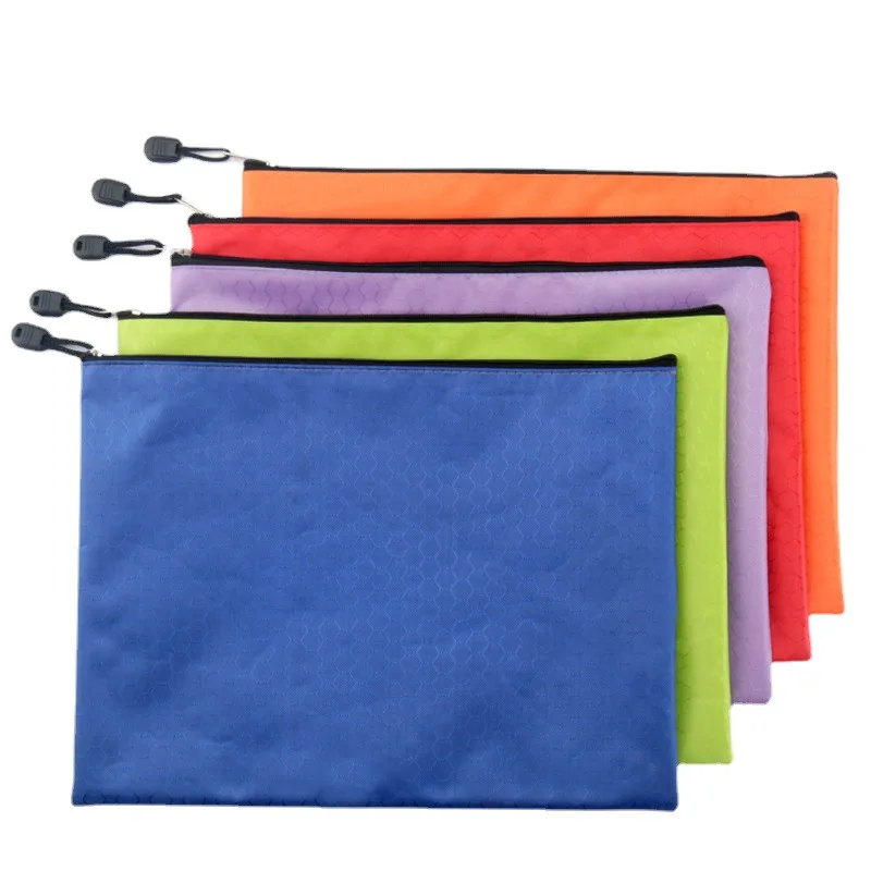 Bolsa de malla con cremallera para documentos, 5 piezas, impermeable, para carpetas de archivos, A4, A5, A6, escuela y oficina