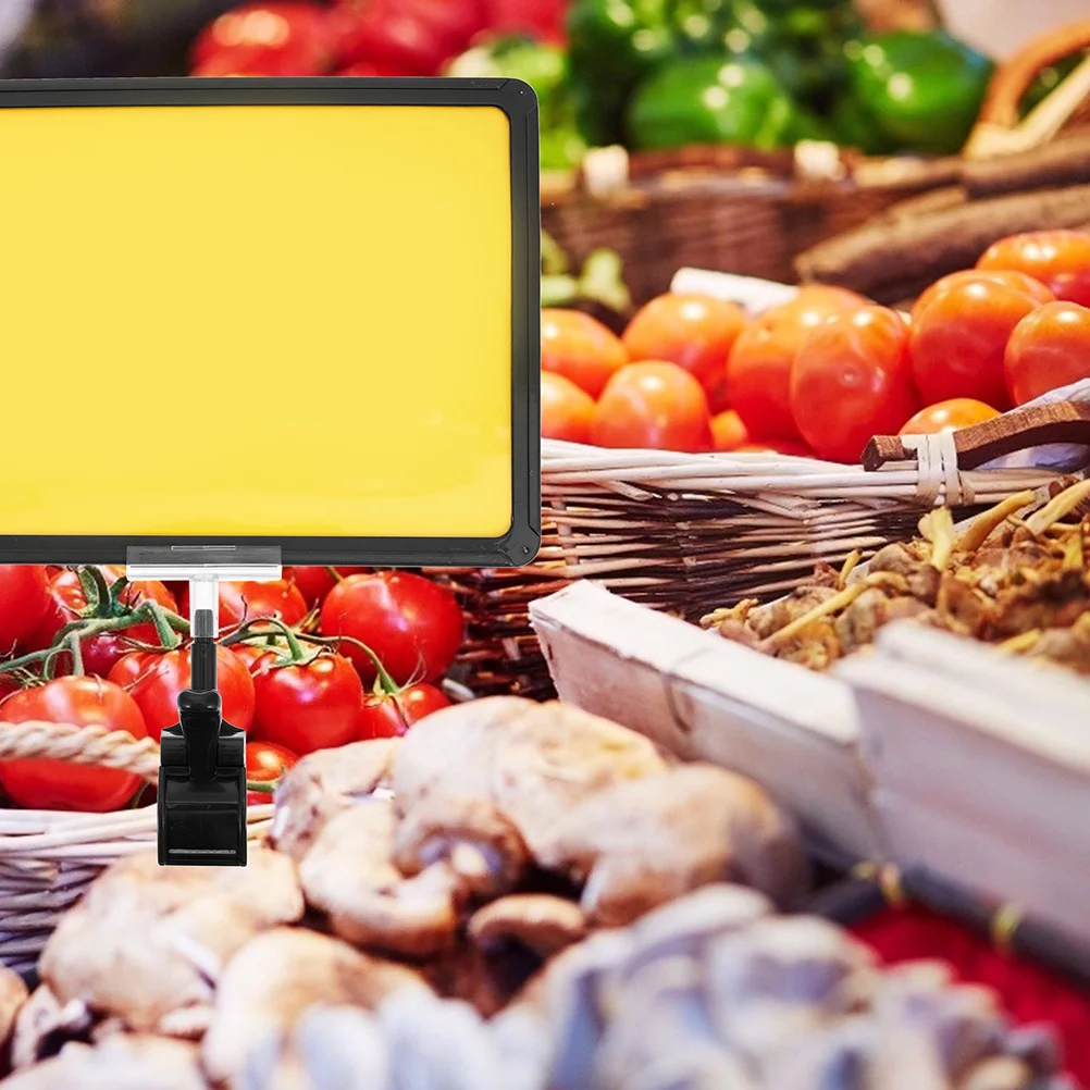 2 قطعة A4 حامل علامة الإعلان للتدوير ABS عرض تسمية السعر لمحلات السوبر ماركت والمحلات التجارية رفوف حامل تسمية السعر #3