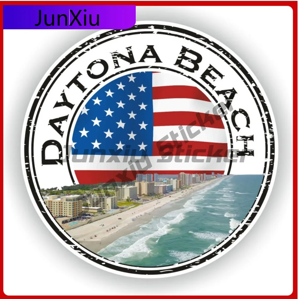 

Daytona Beach Seal Country Emblem Flag Design Creative Vinyl Car Graphic Sticker Car Decal Exterior Waterproof Anti Scratch