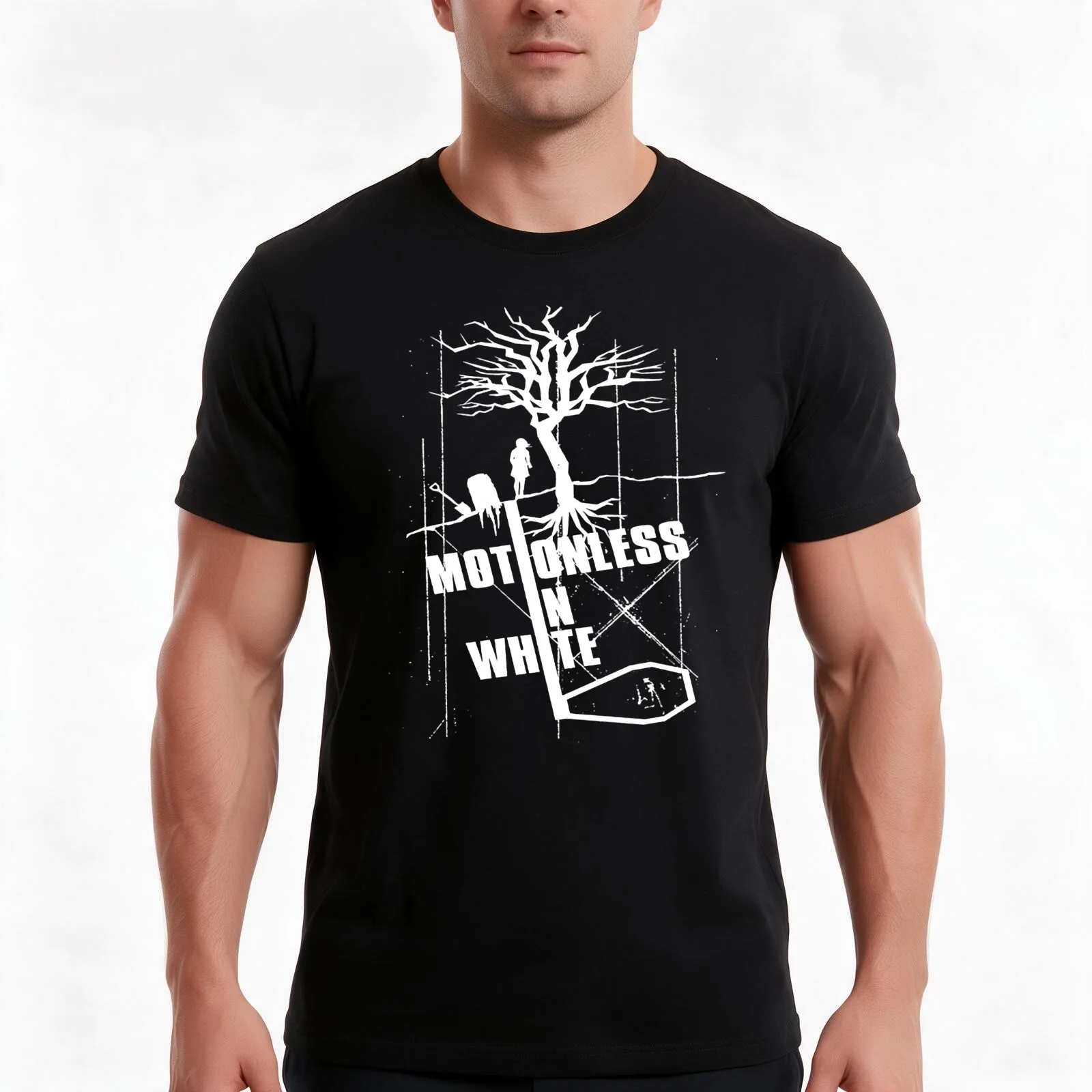 The Whorror Motionless T-Shirt, Summer Casual Cotton Tee, Oversized Streetwear Tops, Vintage Graphic Print, Unisex Men Women