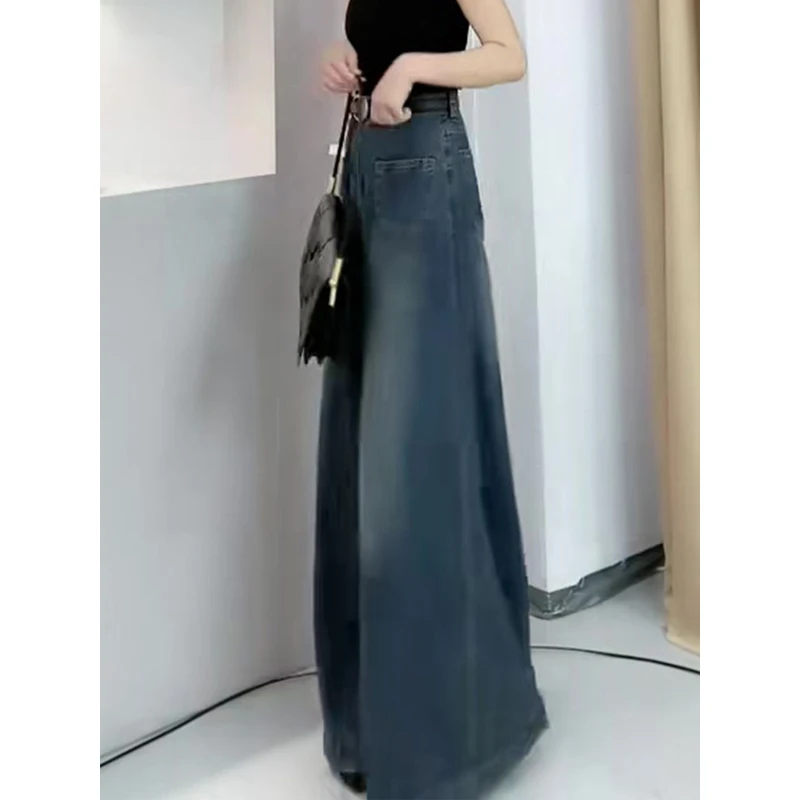 Women Clothes Summer Fashion Vintage Harajuku Streetwear Wide Leg Jeans Female High Waist Loose Baggy Denim Pants Y2K Pantalones