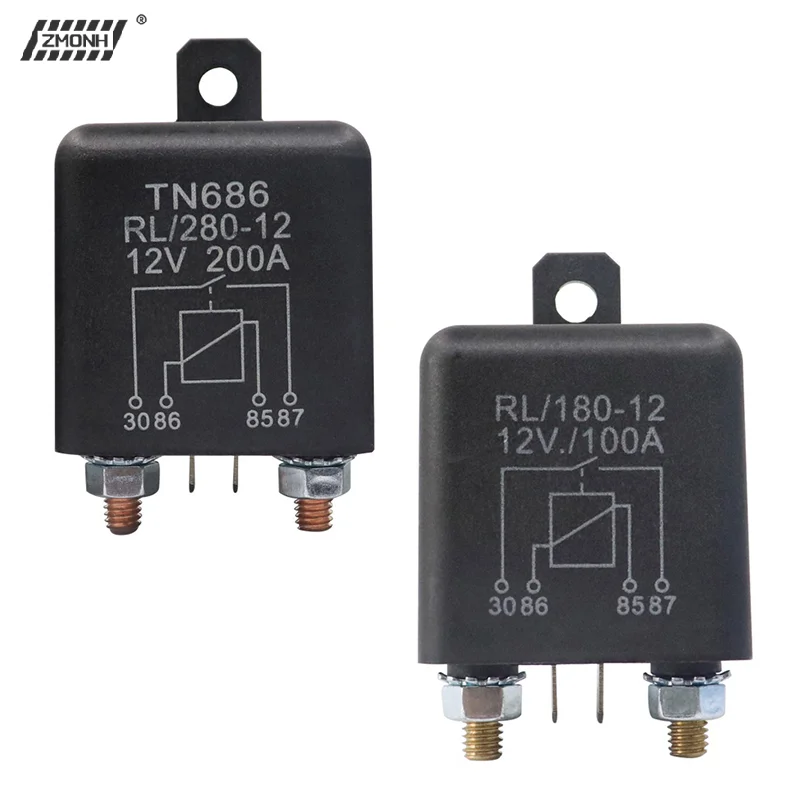 

[H]High Current Relay Starting relay 200A 100A 12V/24V Power Automotive Heavy Current Start relay Car relay