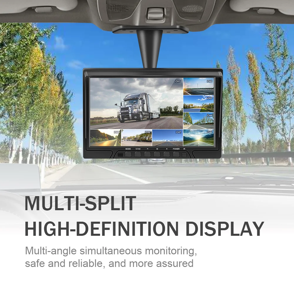 8 inch HD LCD Car Headrest Monitor HDMI/VGA/AV/USB/SD TV&PC DVD Player Camera Car Rear View Monitor Parking Rearview System