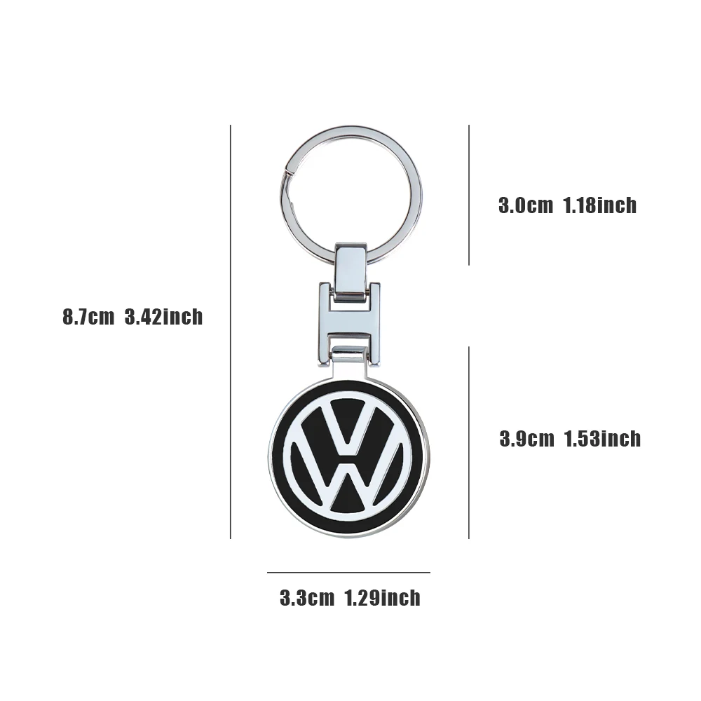 1Pcs Car Logo Keychain Metal Keyring Key Accessories For Volkswagen VW POLO Tiguan Passat Golf EOS Scirocco Jetta MK8 Octavia