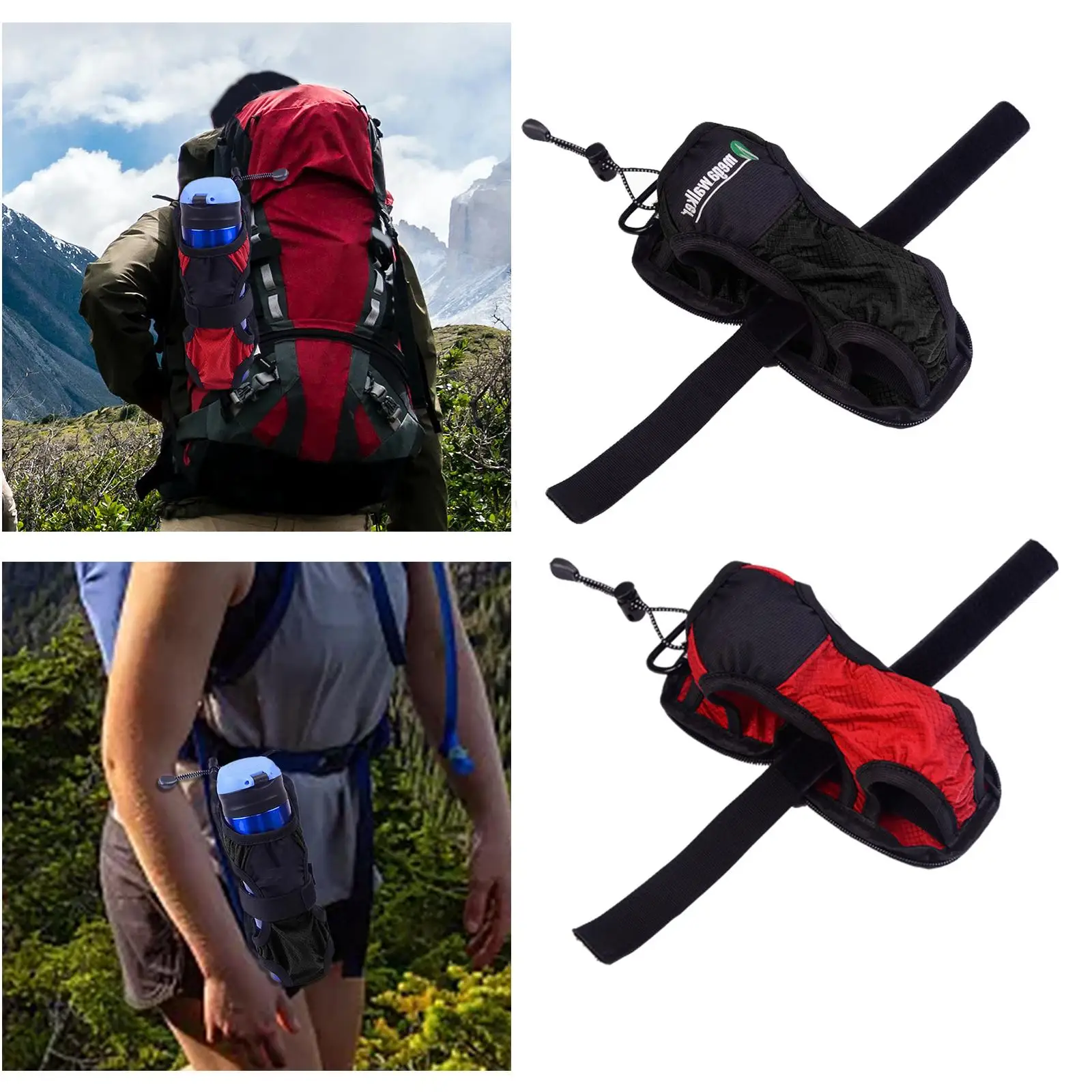 Нейлоновый плечевой ремень, переноска для бутылки с водой с регулируемым ремнем, складной чехол-держатель для спортзала, мужские походные бутылки для бега