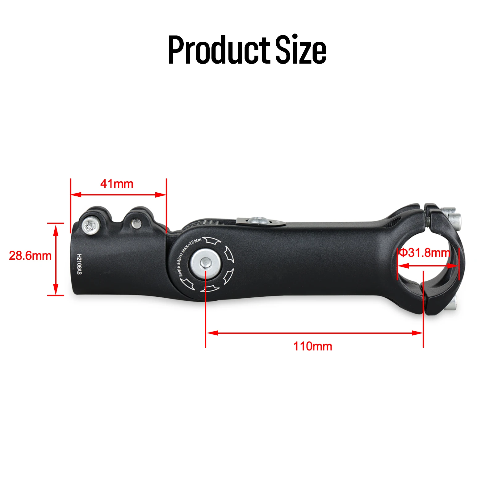 90 ° Verstellbarer Fahrradlenker-Vorbau aus Aluminiumlegierung, E-Bike-Lenkerverlängerung, Riser, Rennrad-Vorderradgabel-Vorbau-Adapterteile – Detail 6