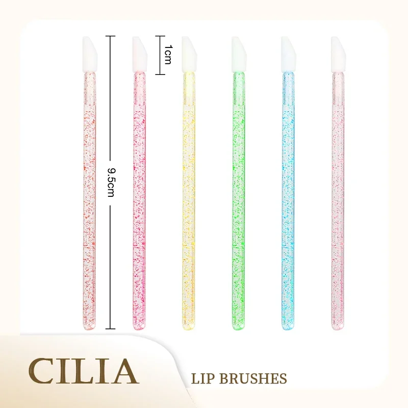 50 قطعة فرشاة الشفاه القابل للتصرف كريستال رمش تمديد ماسكارا قضيب أحمر الشفاه الصولجانات مجموعة النساء ماكياج فرش أدوات #3