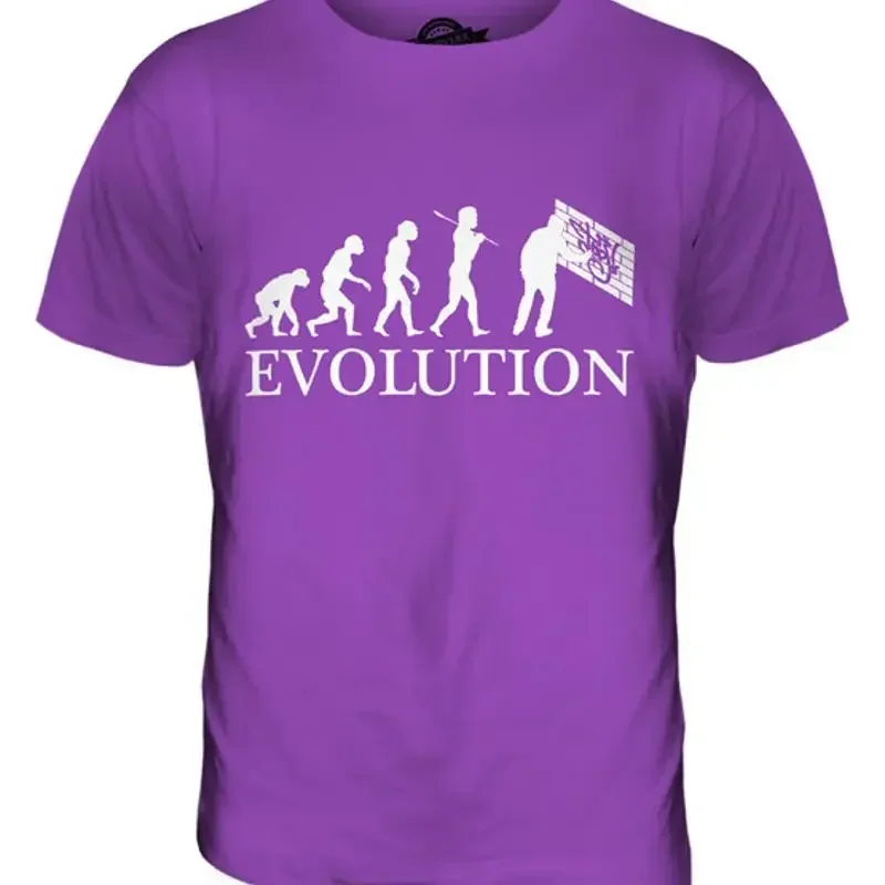 GRAFFITI EVOLUTION OF MAN MENS T SHIRT TEE SHIRT XS S M L XL 2XL 3XL 4XL