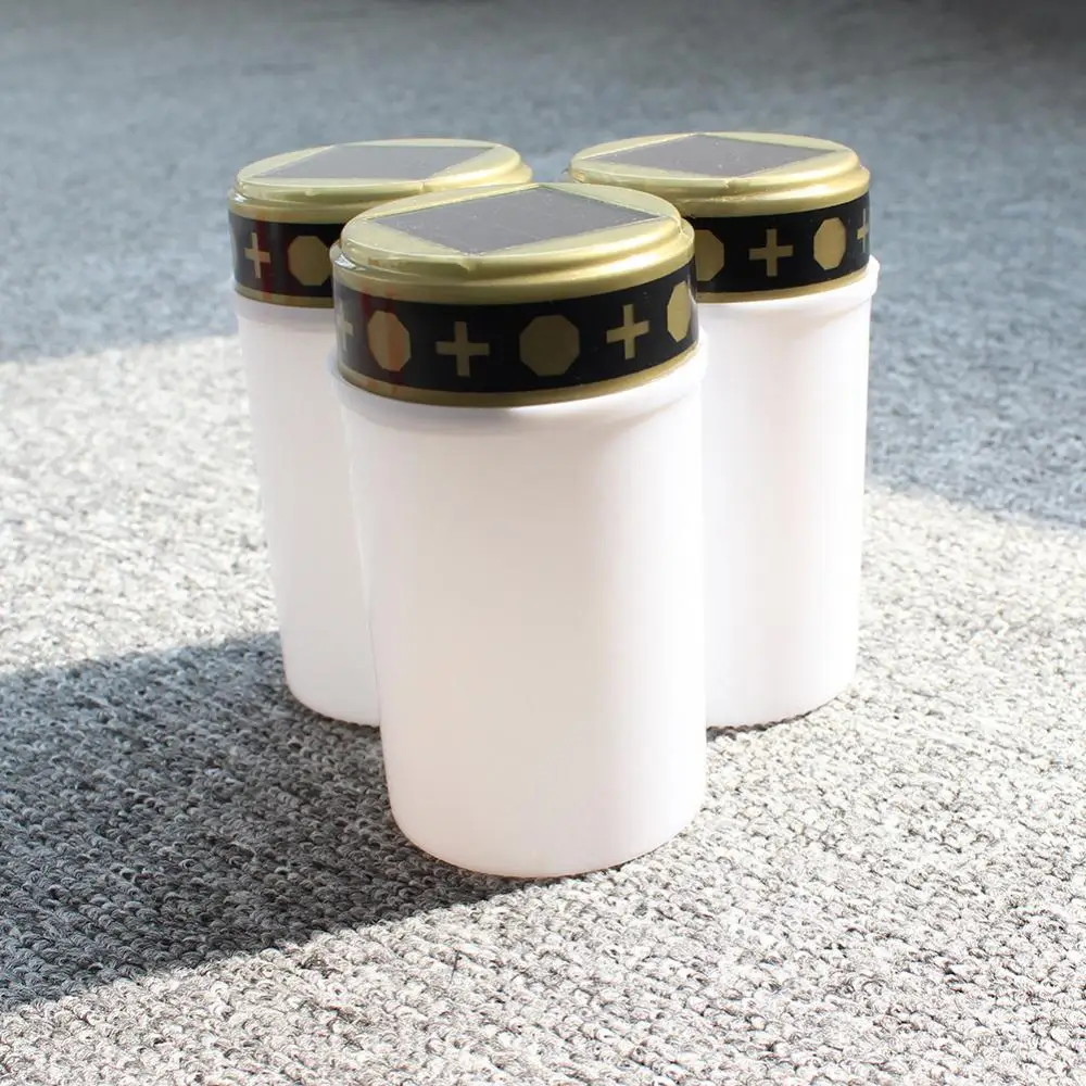 Lampe Wasserdichte Kerze 2Pcs Outdoor Friedhof Ritual Solar Powered Eletric Licht