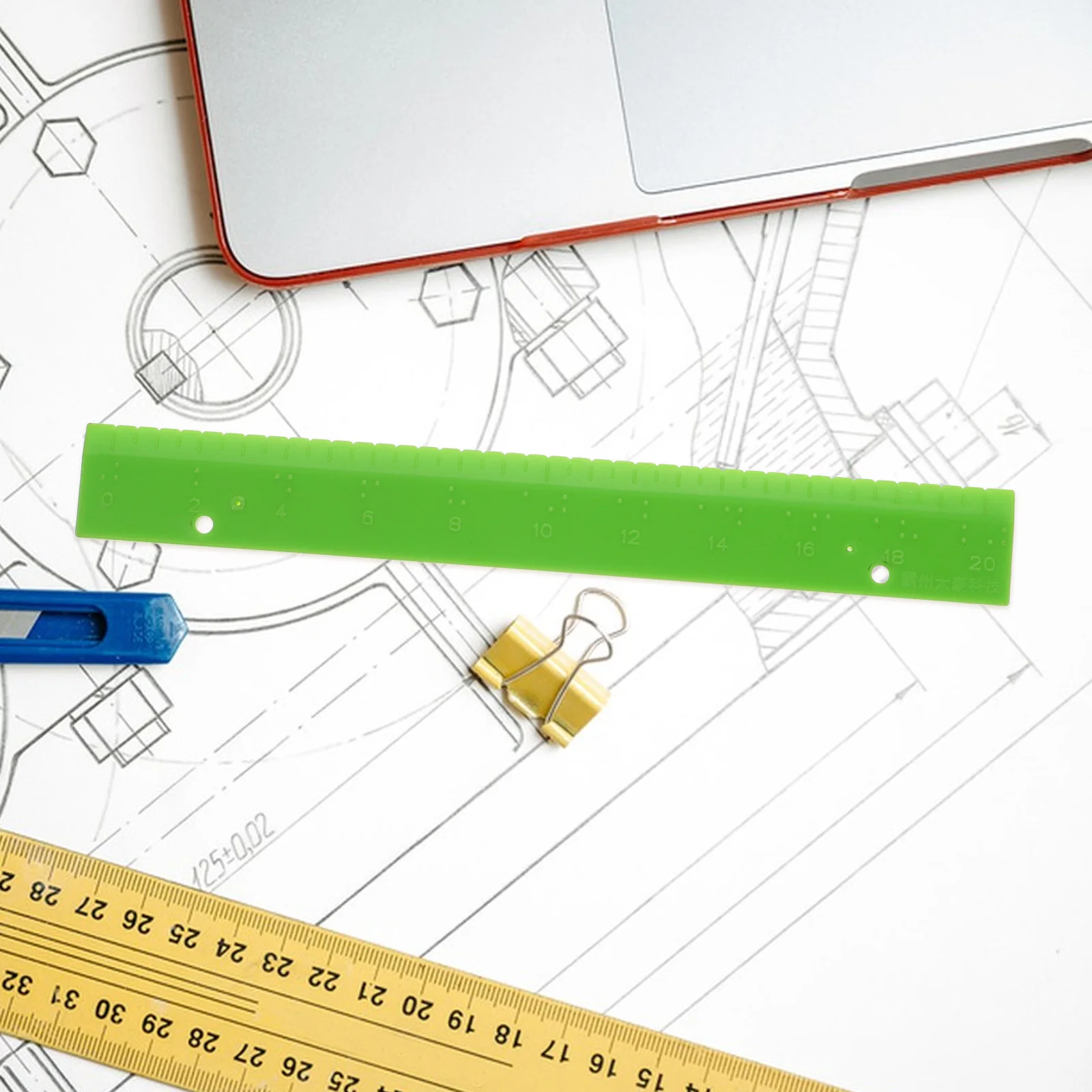 

Braille Ruler 30Cm Tactile Measuring Tool For Blind Sturdy Reusable Learning Aid Educational Health Care Supply