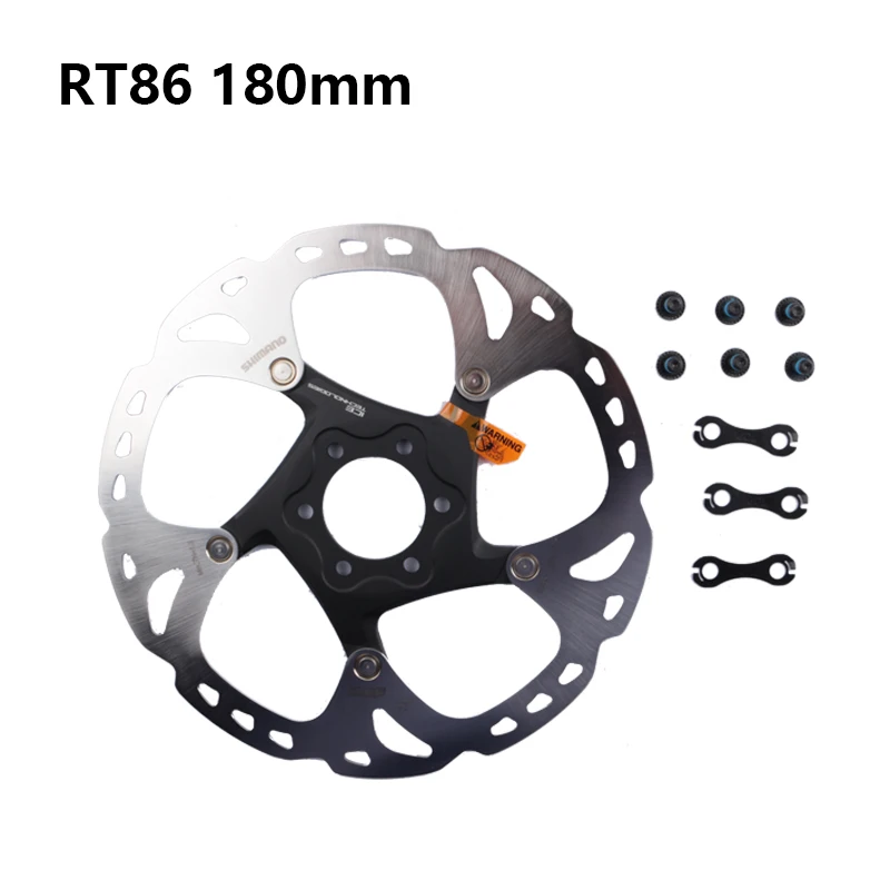 Shimano SM-RT66 SM-RT76 DEORE XT SM-RT86 Disc Brake Rotor Disc Centerline Center 6 Bolts MTB Bike Rotor Bolts 160mm/180mm/203mm