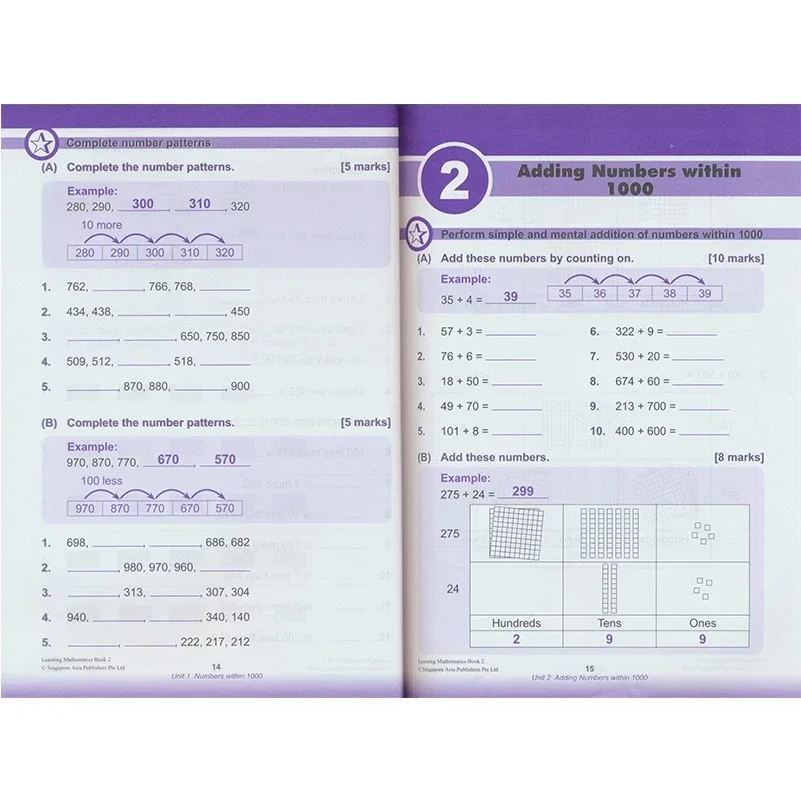 SAP Learning Mathematics Book Grade 1-3 Children Learn Math Books Singapore Primary School Mathematics Textbook