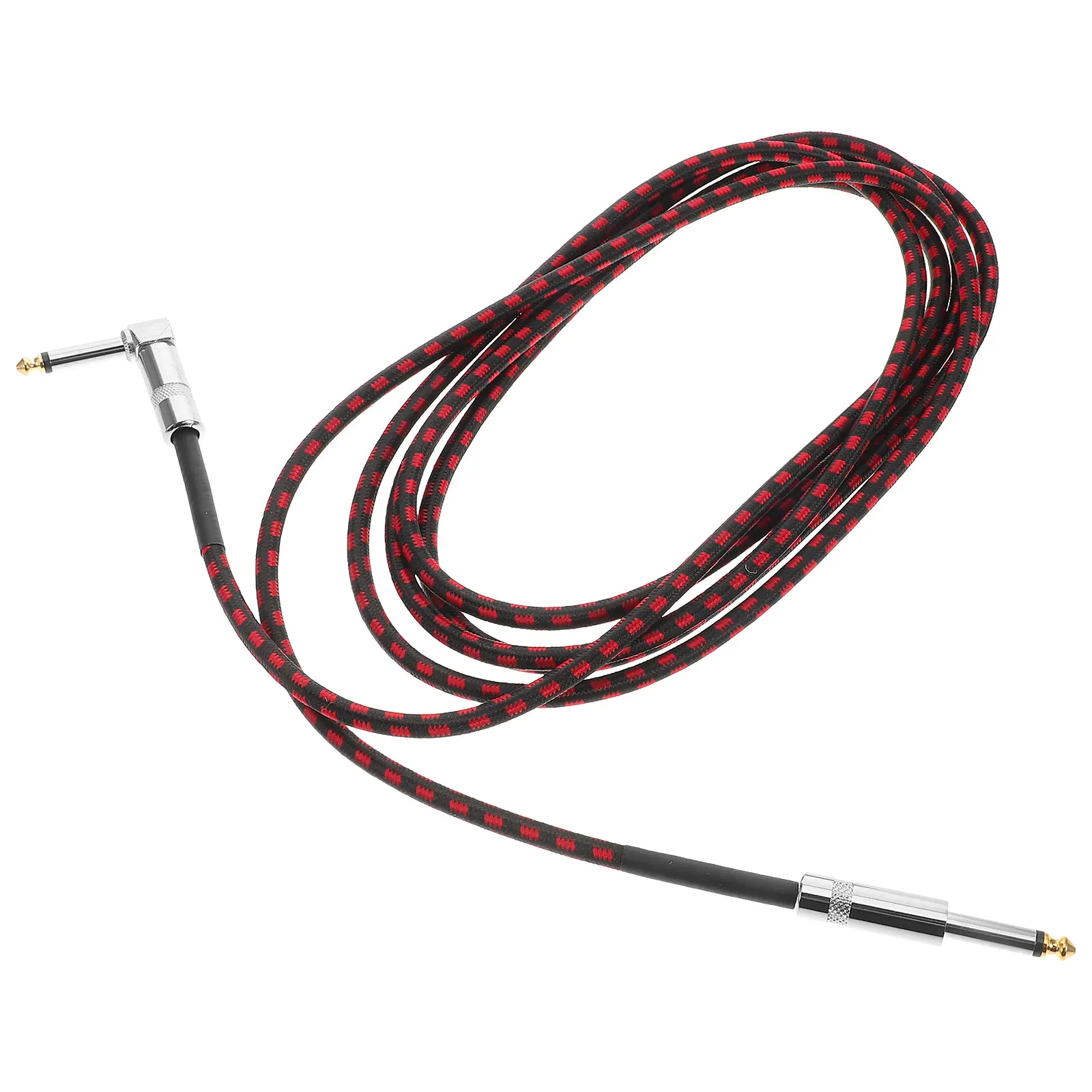 

Electric Guitar Cable Right Angle Connector Noise Reduction Long Length Instrument Cord Guitar Effects Pedal Patch Cables Stable