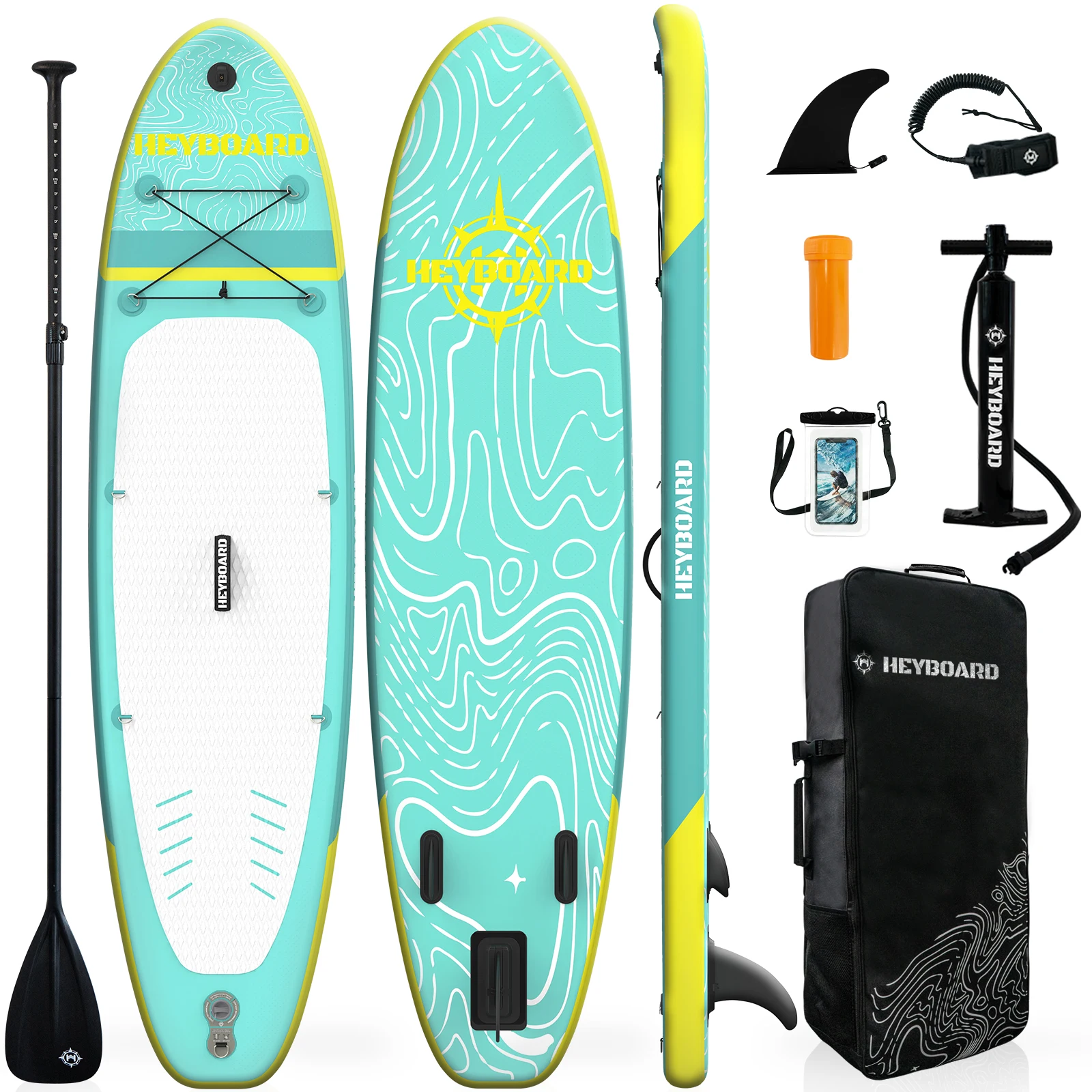 

HEYBOARD 320*81*15CM Sup Board Paddle Board Inflatable Stand Up Paddle board Surf Board Water Sport dinghy raft