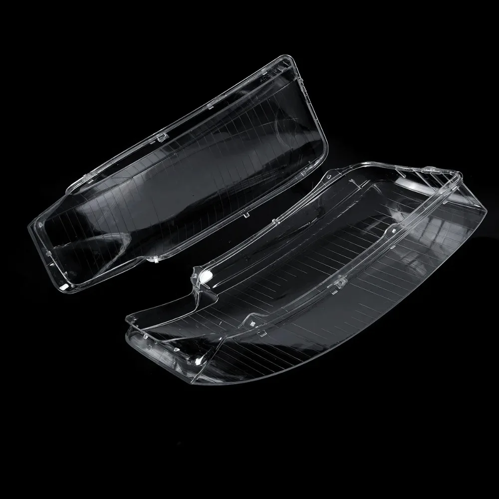 Pair Front Headlight Lens Cover For AUDI A4 B6 2002-2005 Clear Headlamp Shell Transparent Lampshade