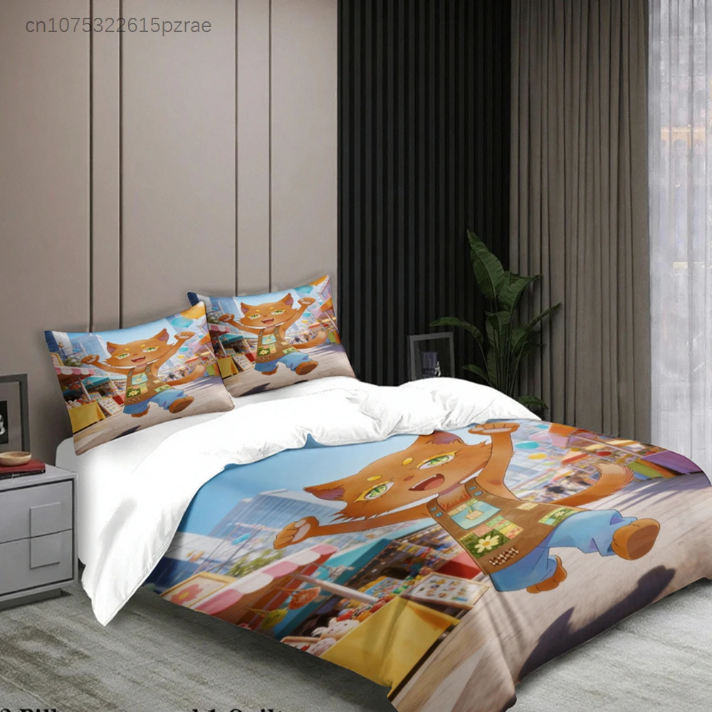 Kids Bedding Set Softville Cozy Town Cute Fern The Quilt Fox With Duvet Cover & Pillowcase For Children's Bedroom Decor