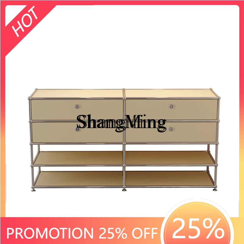 

CL high-end shoe cabinet medieval module cabinet living room storage stainless steel small household home