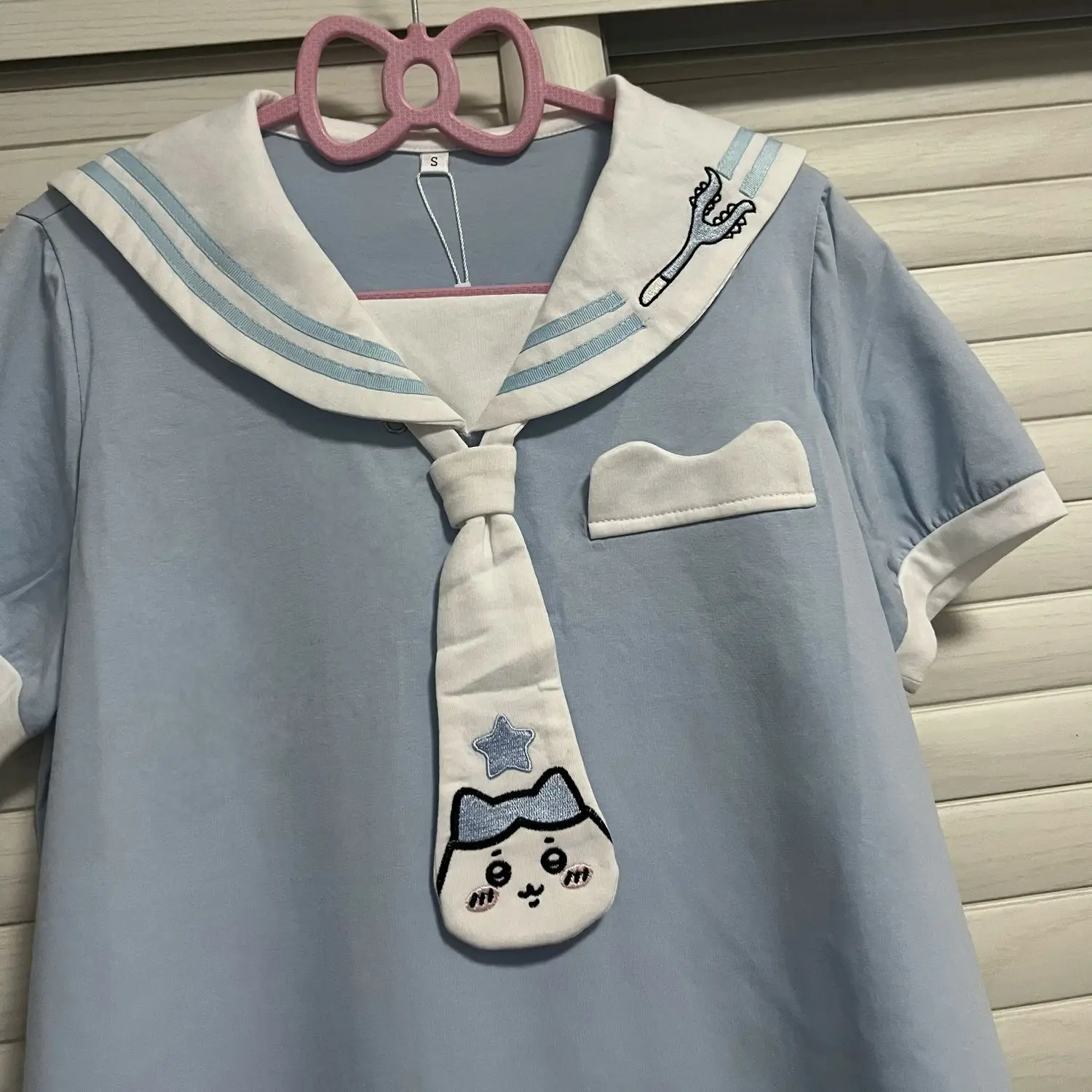 Gagaok 2025 ملابس Kawaii الصيفية تي شيرت المرأة لطيف بحار البحرية الرقبة تي شيرت قصيرة الأكمام الملابس الجمالية بلوزة Y2k غير رسمية