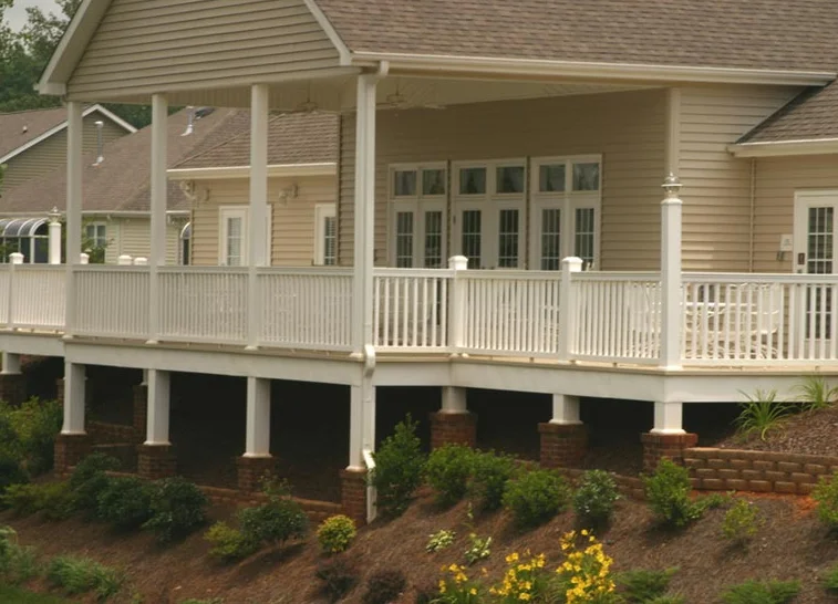 PVC البلاستيك درابزين الفينيل الشرفة درابزين الدرج / درابزين