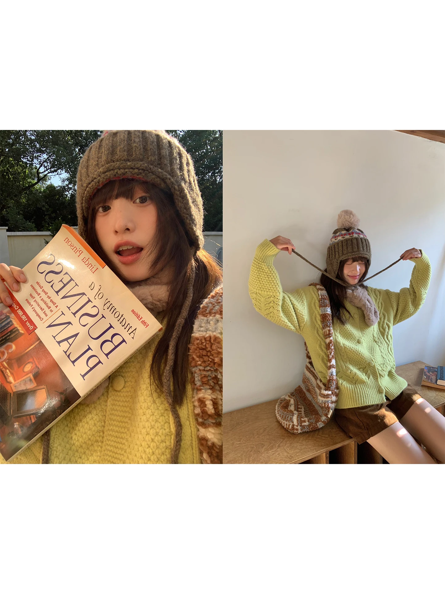 

Алмазный кленовый сироп, блинный корейский вязаный свитер на одной пуговице, пальто, свободный тонкий круглый открытый кардиган