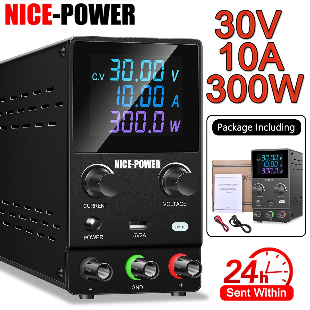 Nice-power Adjustable DC power supply 30V 10A 60V 5A Lab Bench Power Source Stabilized Power Supply Voltage Regulator Switch