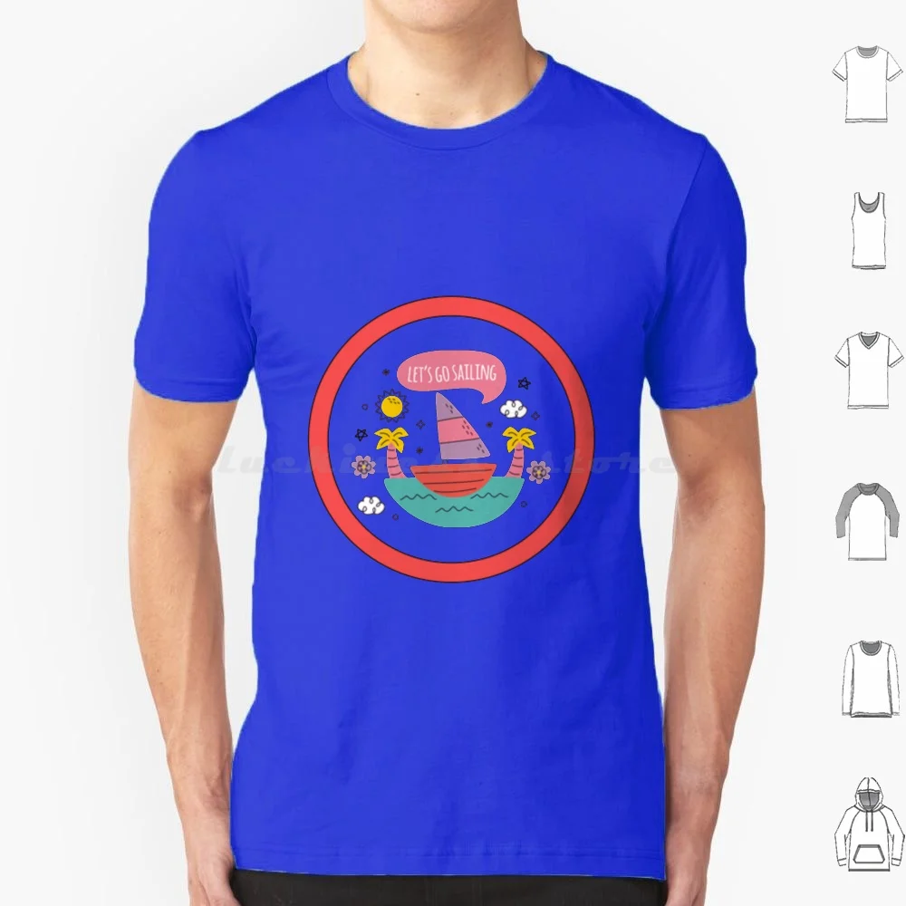 Good Day To Sail T Shirt Big Size 100% Cotton Rufy Rubber Lufy Ruffy Going Merry Ship Boat Landscape Good Day To Sail