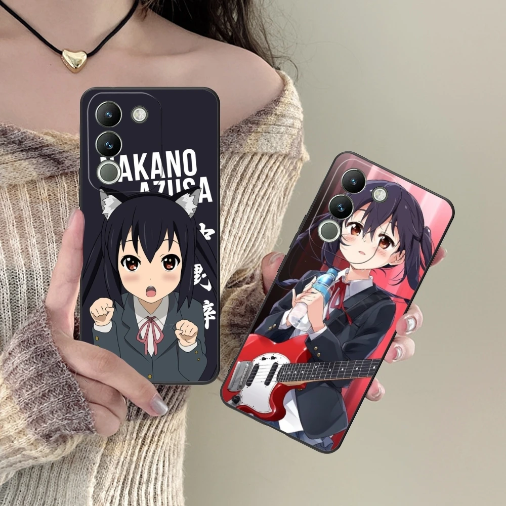 K-ON Nakano Azusa Mobile  Cell Phone Case for VIVO Y95 Y93 Y31 Y20 V19 V17 V15 Pro X60 NEX Black Soft Phone Cover Shell