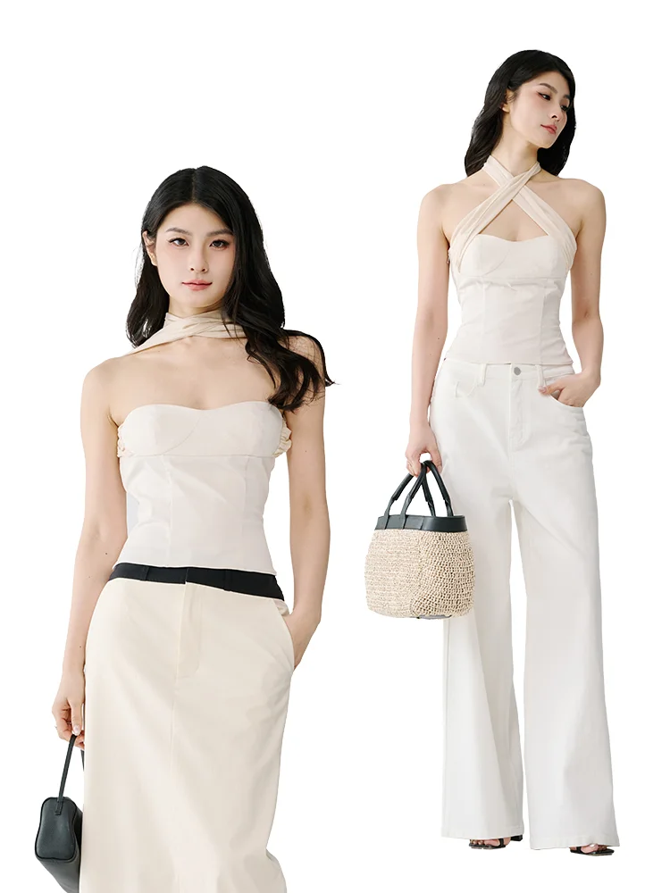 

EVOL33ESPK Spring New Arrival Top with Multiple Wrap Methods Slimming Design High Polyester Content Commute Sle