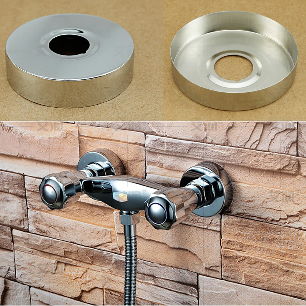 1pcs Stainless Steel Water Pipe Wall Covers Shower Faucet Angle Valve Pipe Decorative Cover Kitchen Bathroom Accessories 1/2"-1"