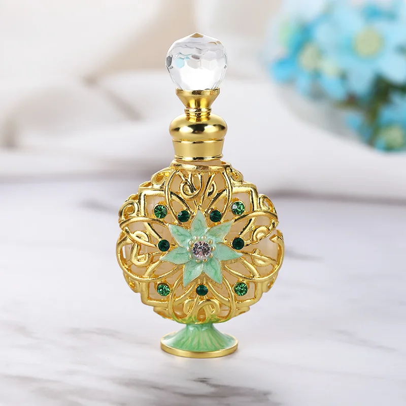 Bouteille de parfum de luxe en alliage émaillé, style Moyen-Orient, arabe, vide, Dubaï