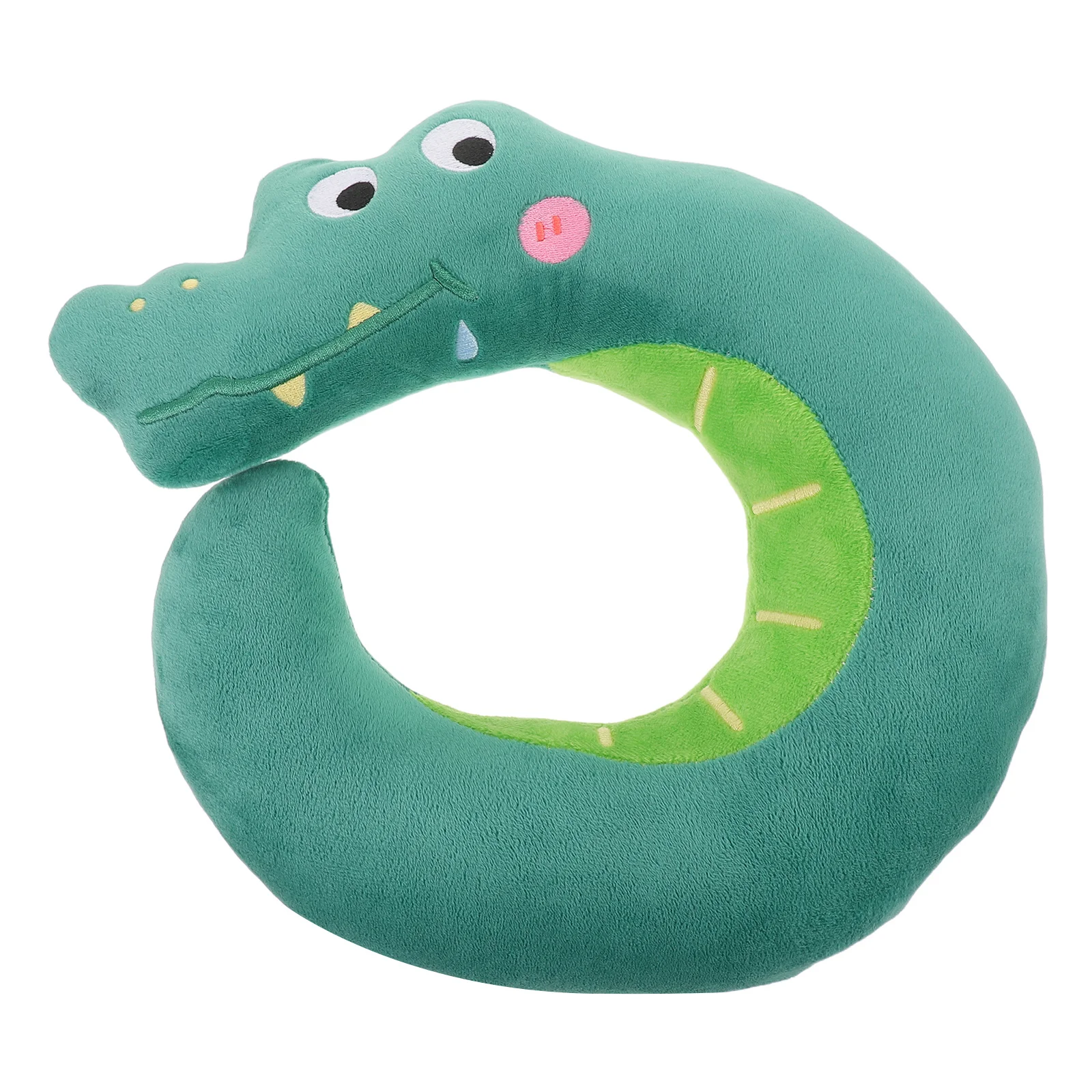 وسادة سفر على شكل حرف U من القطن البولي بروبيلين الناعم على شكل رقبة التمساح لطائرة السيارة وقطار محمول مريح لدعم الرقبة وسادة كرتونية لطيفة #3