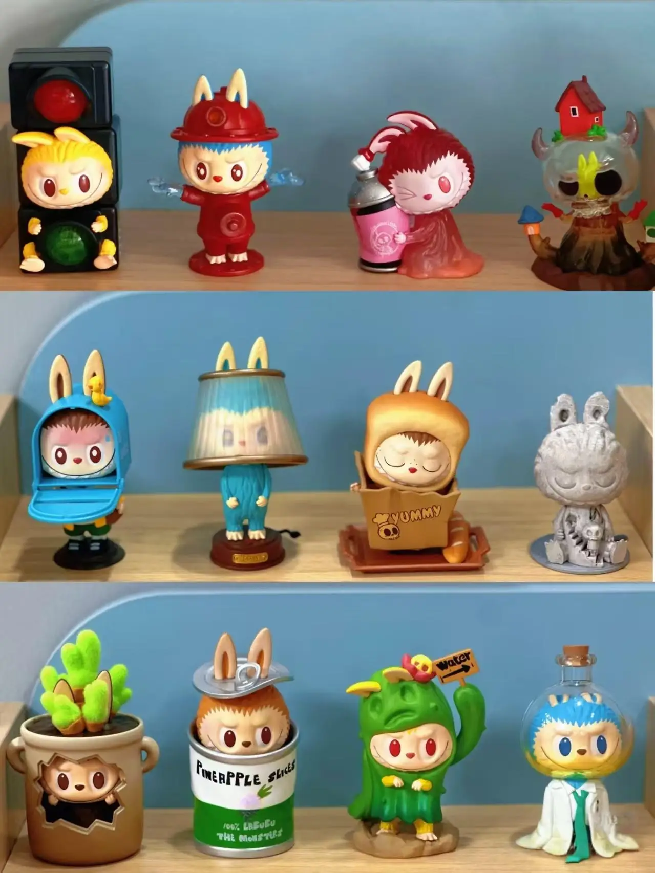 정품 팝마트 버블마트 괴물들은 보이지 않습니다. 내 시리즈의 피규어, 캔버스 블라인드 박스 장난감 선물 및 장식품