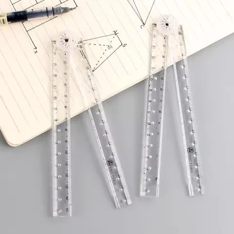 1pc Folding Acrylic Ruler - Perfect for School and Office Supplies! Transparent Folding Ruler Straight Ruler 30cm