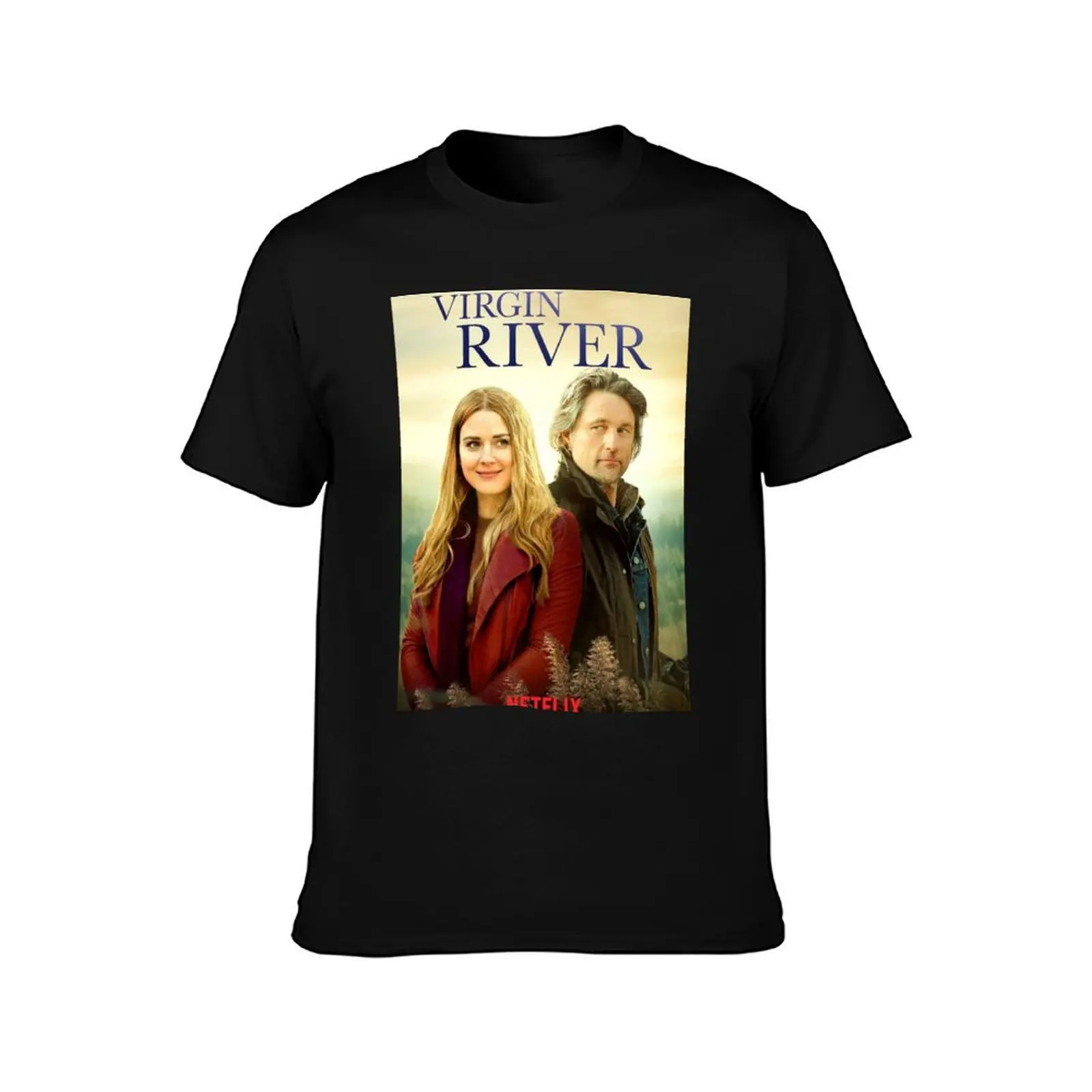 virgin river T-Shirt Summer Casual Cotton Tee Oversized Streetwear Tops Vintage Graphic Print Loose Fit Short Sleeve