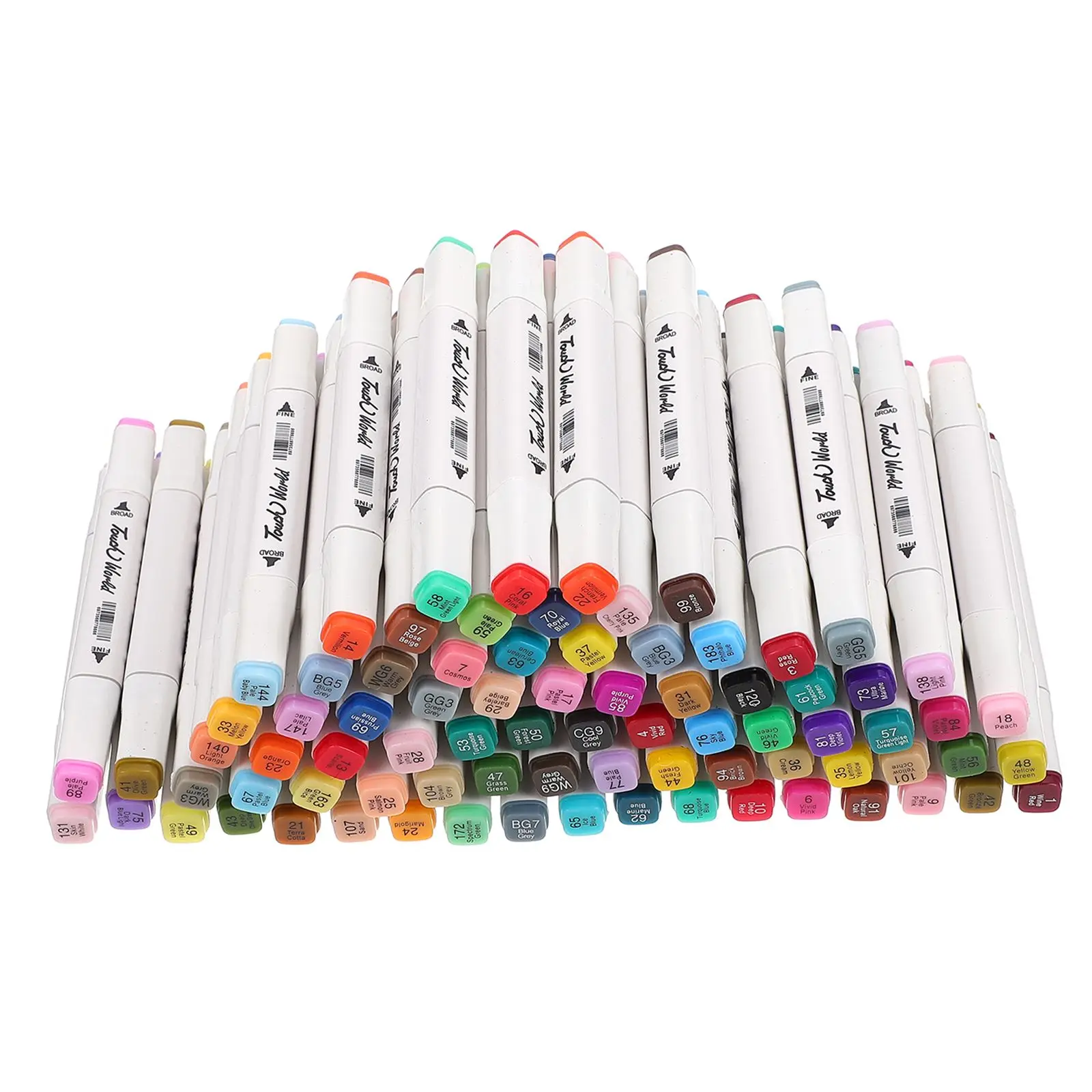 

80-color Marker Pens Set Durable Watercolor Double-headed Practical Pens for Paintings Coloring Gifts Supplies