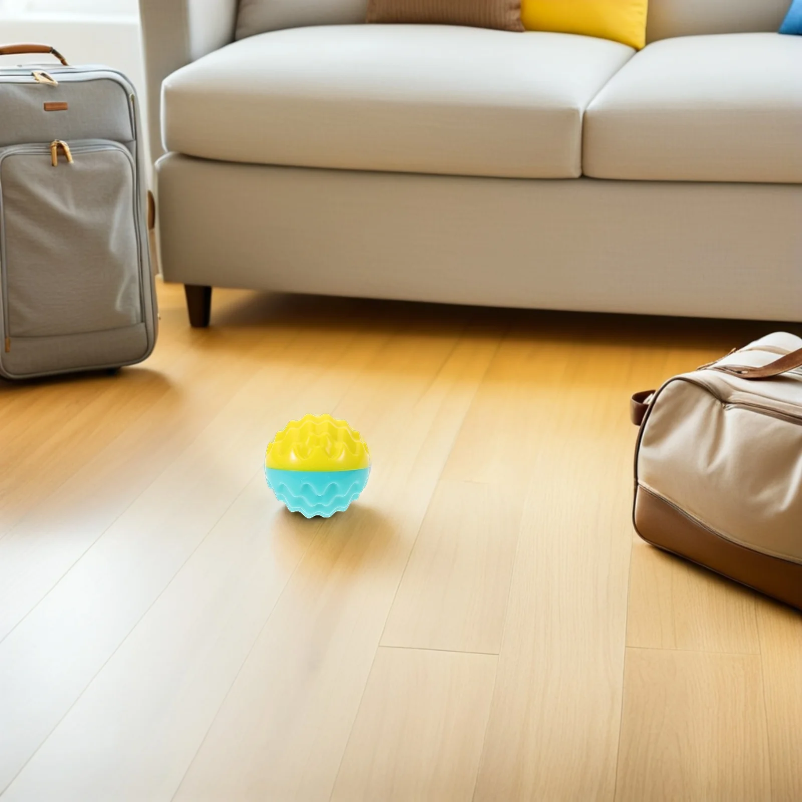 

2pcs Pet Ball : Dog Molar Ball For Teething Puppies Interactive Outdoor Throwing Chew Soft Durable Balls For Small Dogs