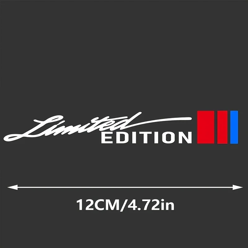 2PC Limited Edition Matte Red‑blue Stripes Vinyl Stickers Decals For Car Windshield Wiper Body Exterior DIY Decor Accessories
