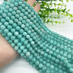 Natural Amazonite Stone Round Bead 6mm 8mm 10mm For Made Bracelet Necklace