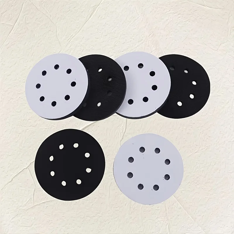 2‑Pcs Soft Sponge Sanding Discs for Angle Grinder, 125mm 8‑Hole, Impact‑Resistant Low‑Noise, Easy‑to‑Stick Backing Pad