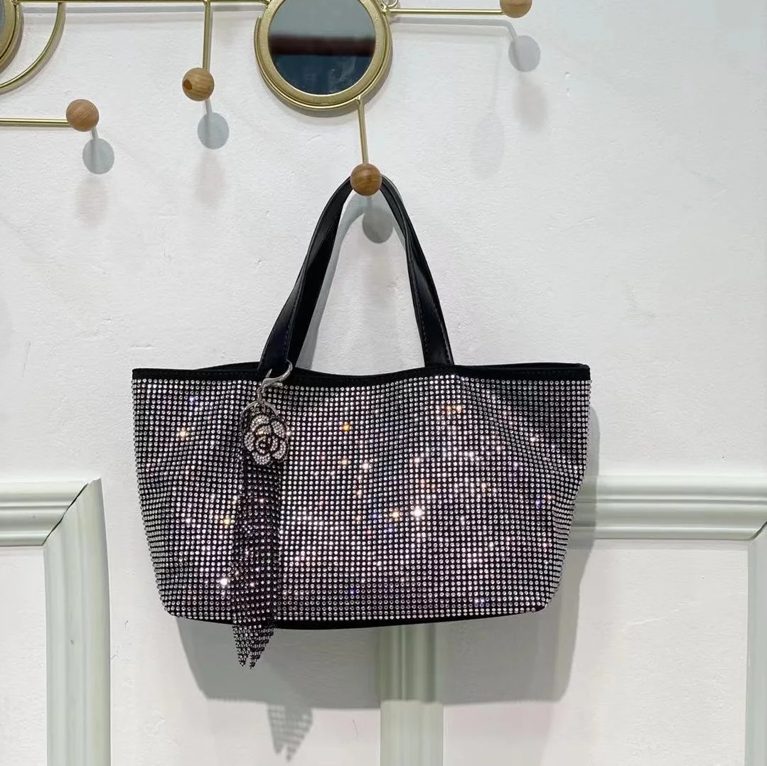 New Rhinestones Top-handle Bags For Women Oxford Luxury Handbags Women Frame Designer Ladies Crossbody Bag Sac A Main